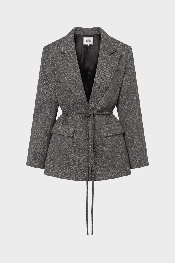 Minka Belted Blazer - Salt & Pepper  - Image 2