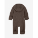 Pram Suit Wool Fleece, Brown Melange - Huttelihut