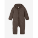Pram Suit Wool Fleece, Brown Melange - Huttelihut