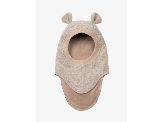 Balaclava Ears Wool, Camel Melange - Huttelihut