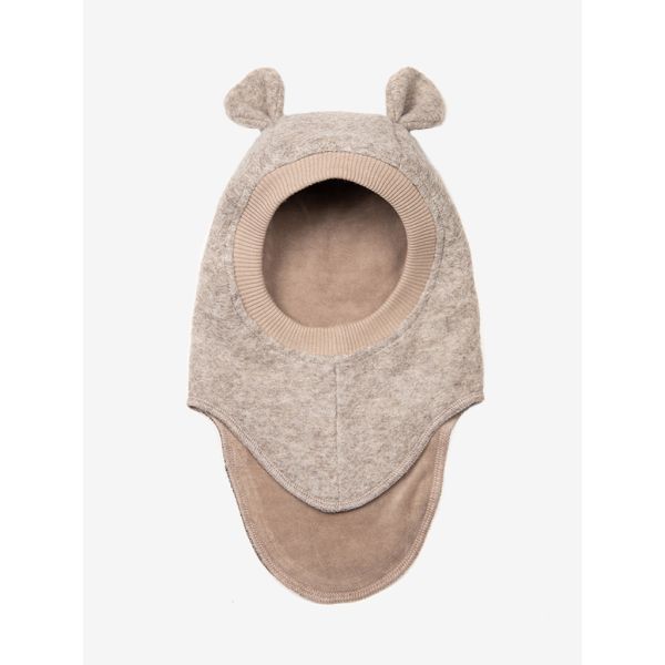 Balaclava Ears Wool, Camel Melange - Huttelihut