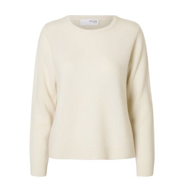Manila Knit Cashmere O-neck - Snow White 