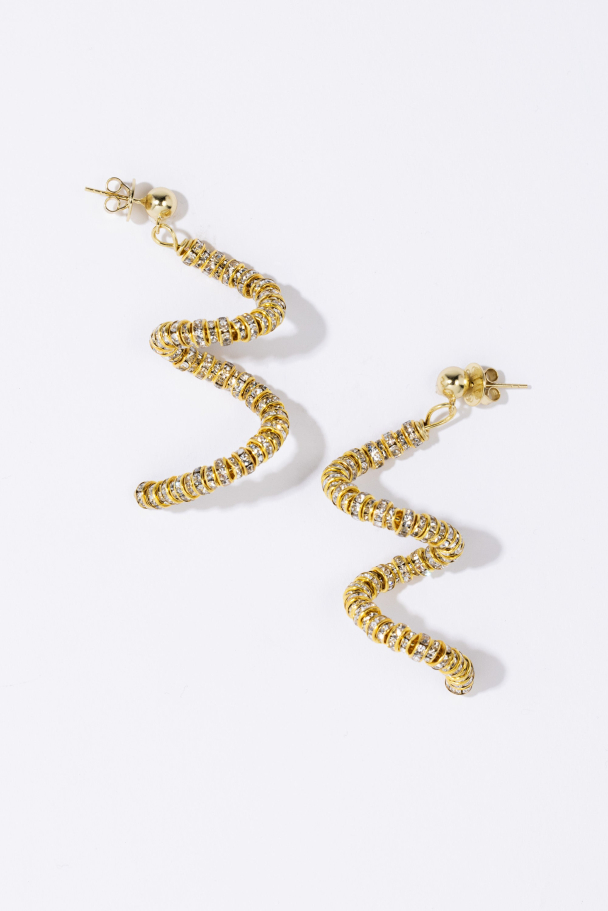 SKINNY VIPER EARRINGS GOLD