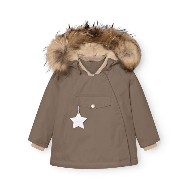 MINI A TURE | MATWANG Vinterjakke Fur Fleece - Morel Grey