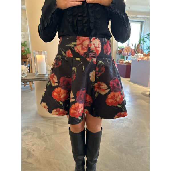 Taffeta Mini Skirt -Poppy 