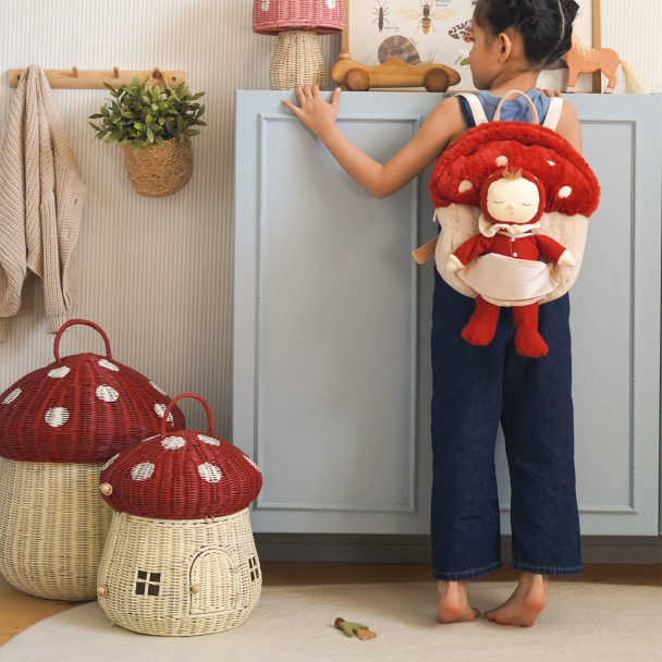 Hopalong Mushroom Backpack - Red - Image 5