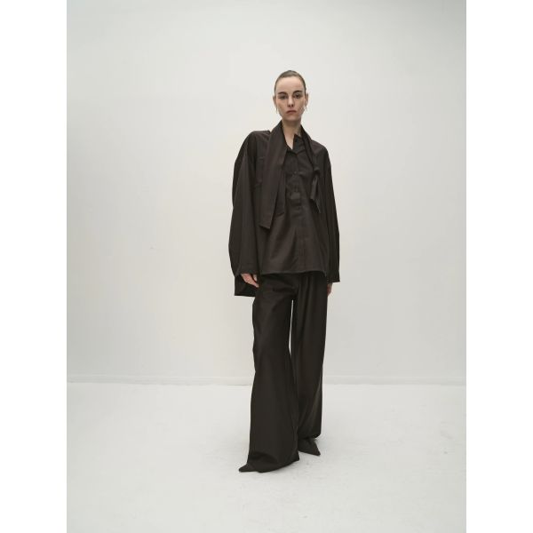Kala Checked Trousers Brown
