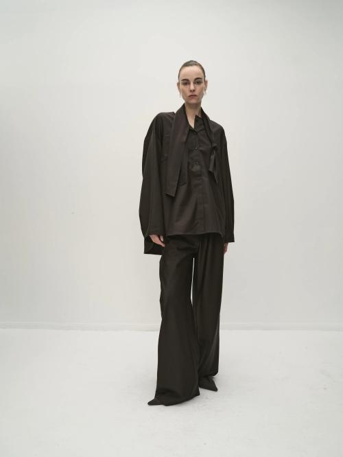 Kala Checked Trousers Brown
