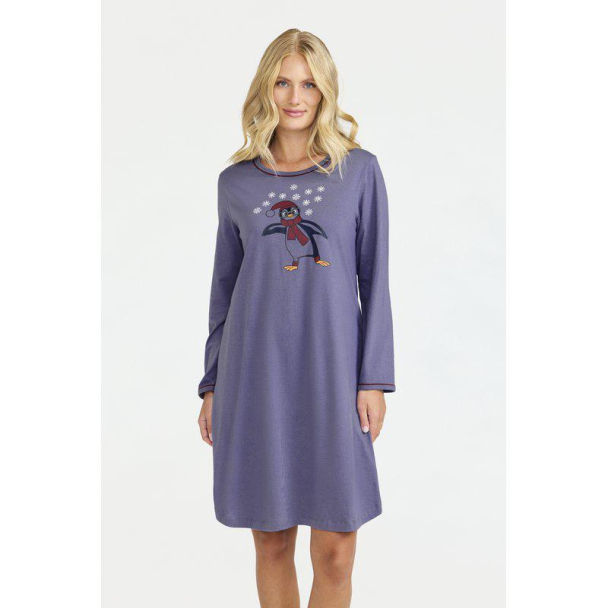 Nattkjole m/lang arm Pingvin ass. - Image 1