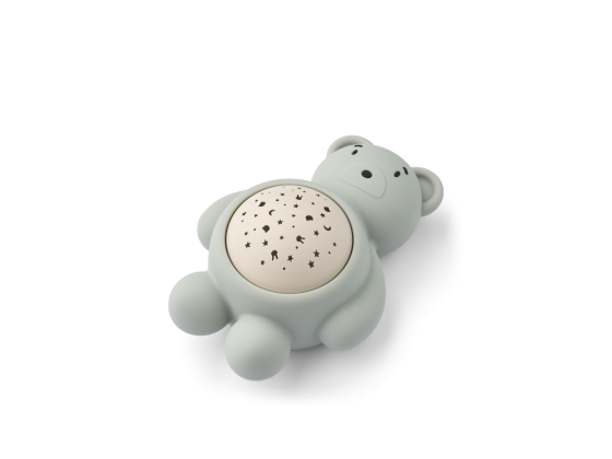 Manuel Bear Sound and Projector Lampe, Dove blue - Liewood