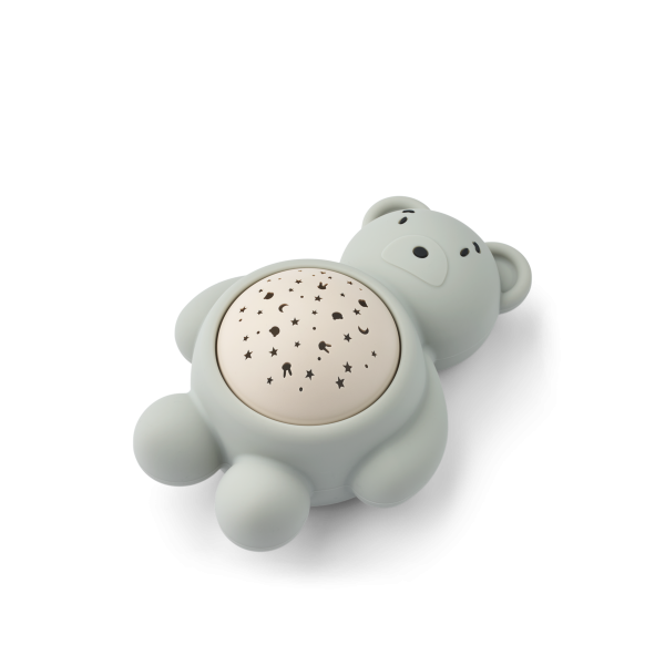 Manuel Bear Sound and Projector Lampe, Dove blue - Liewood