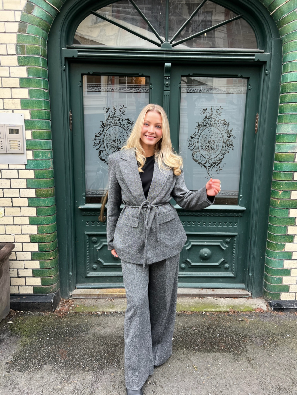 Minka Belted Blazer - Salt & Pepper  - Image 5