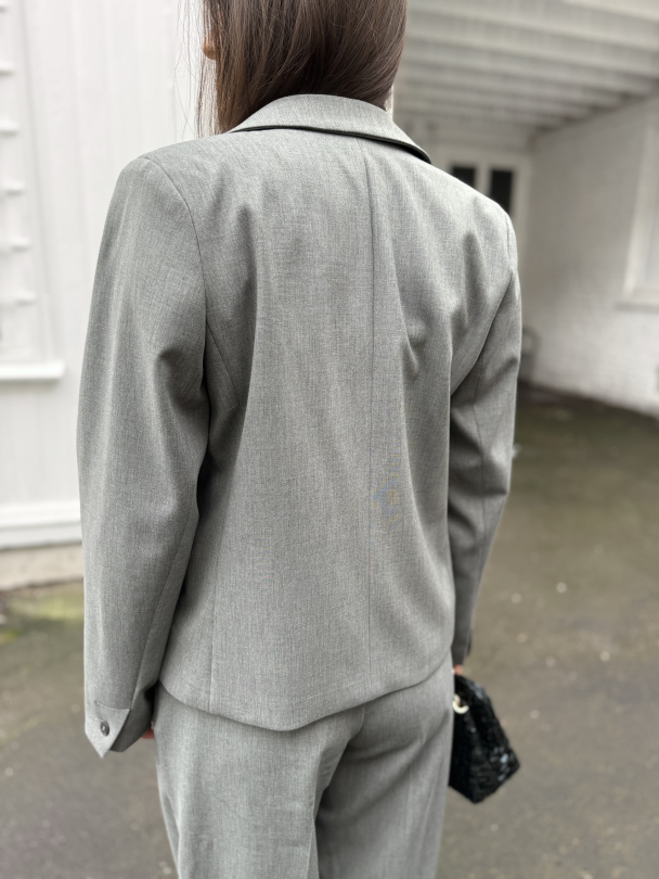 Rita Lano Blazer - Medium Grey Melange  - Image 4