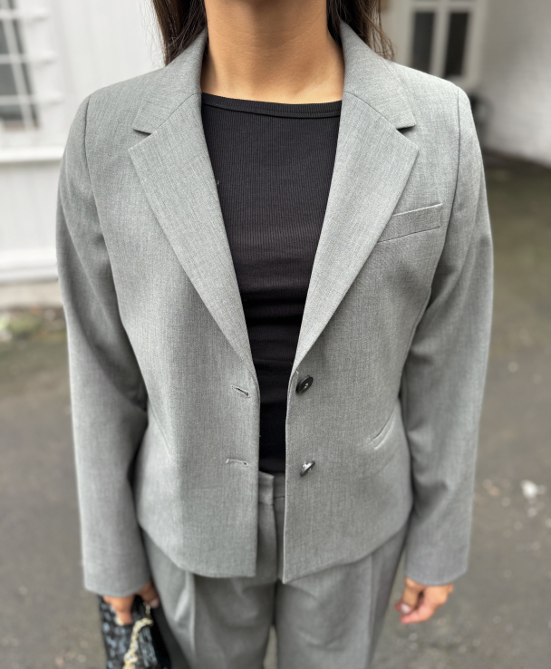 Rita Lano Blazer - Medium Grey Melange  - Image 1