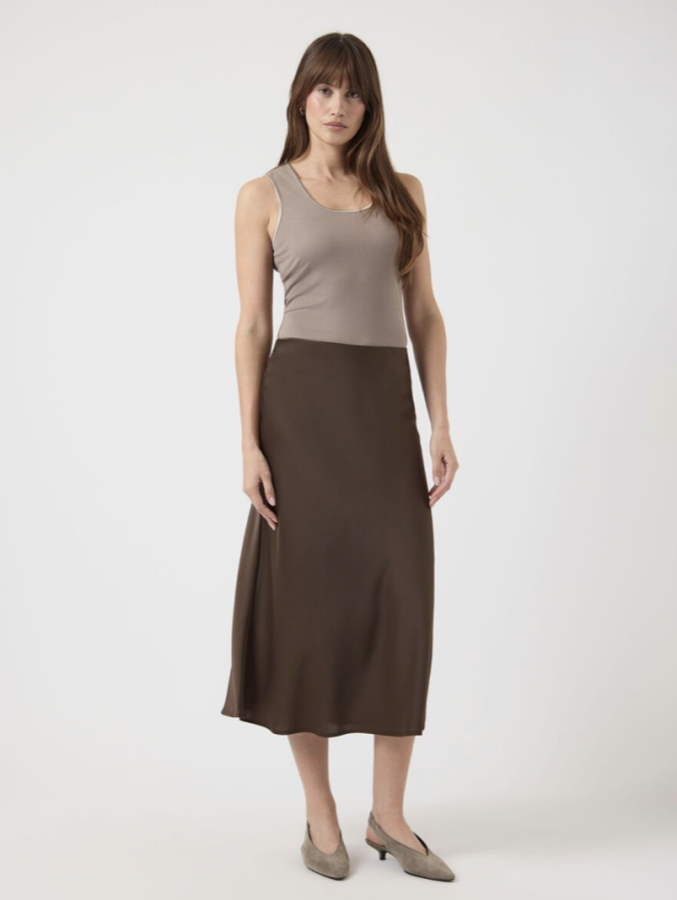 Pella Midi Skirt - Chocolate - Image 3