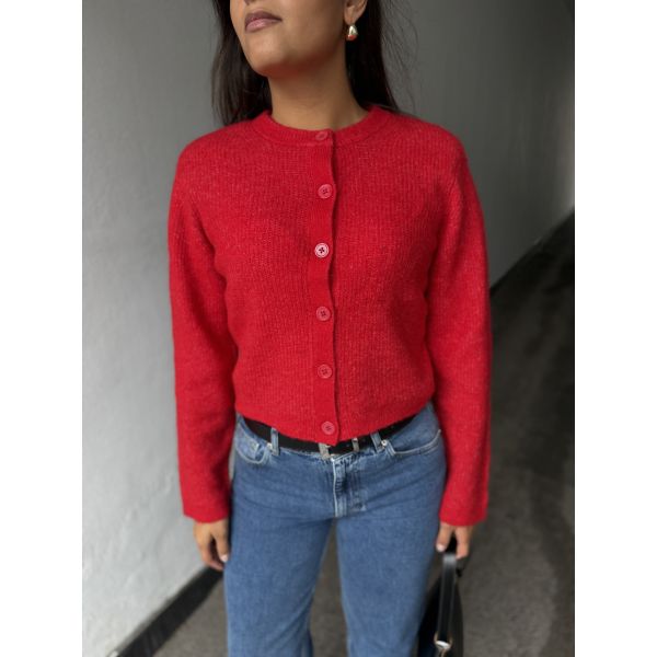 Sia Ras Knit Cropped - Equestrian Red 