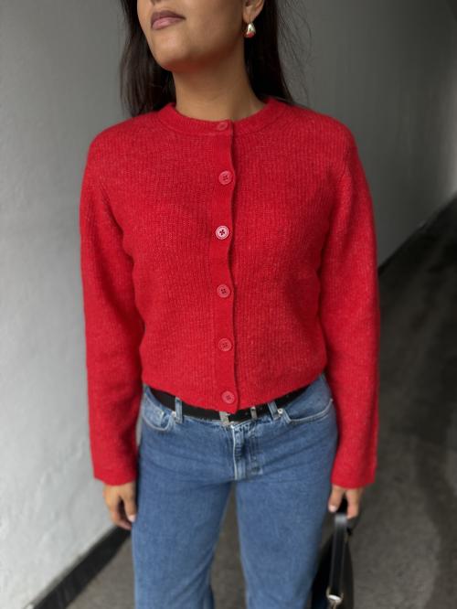 Sia Ras Knit Cropped - Equestrian Red 