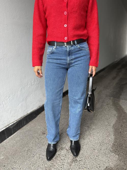 Bea Kori Jeans Straight - Medium Blue 