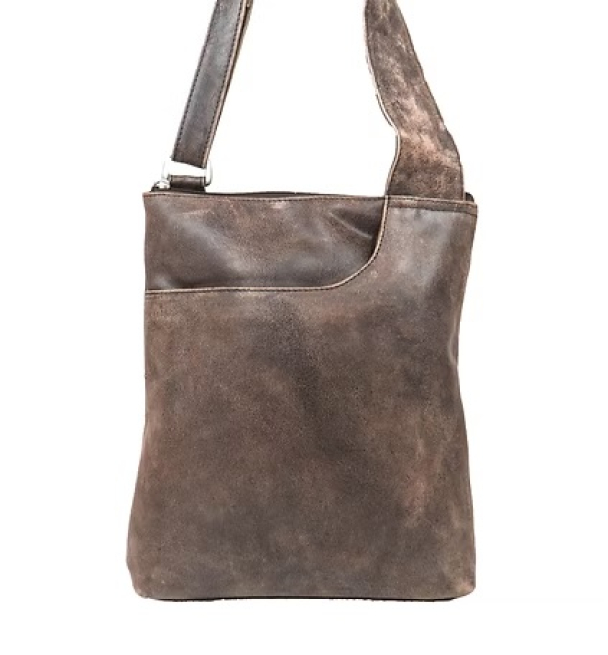 Kvitfjell skulderveske i skinn