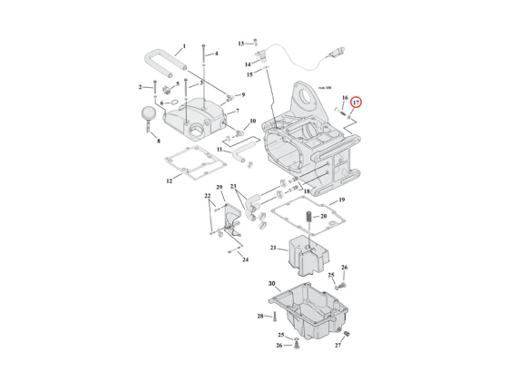 Hex bolt, flanged. transmission to engine