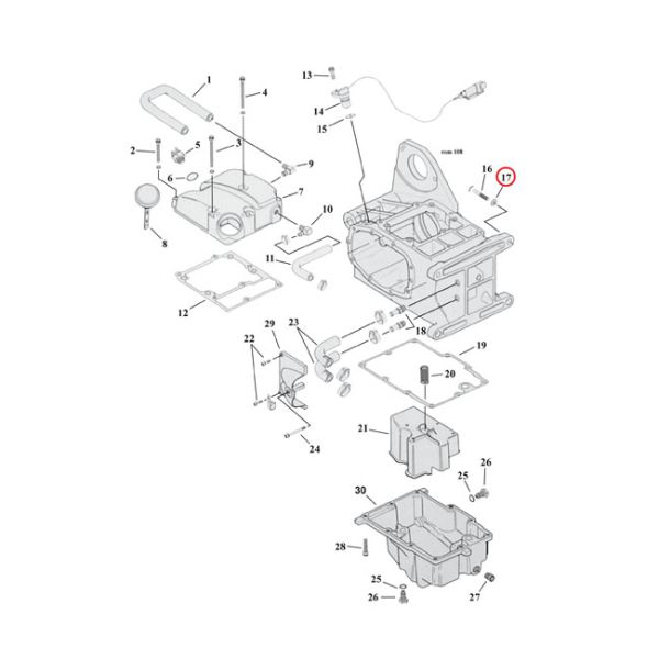 Hex bolt, flanged. transmission to engine