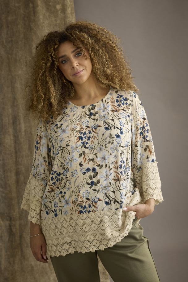 Zhenzi Opha bluse med 3/4-dels arm - Image 1