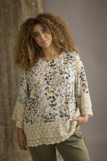 Zhenzi Opha bluse med 3/4-dels arm