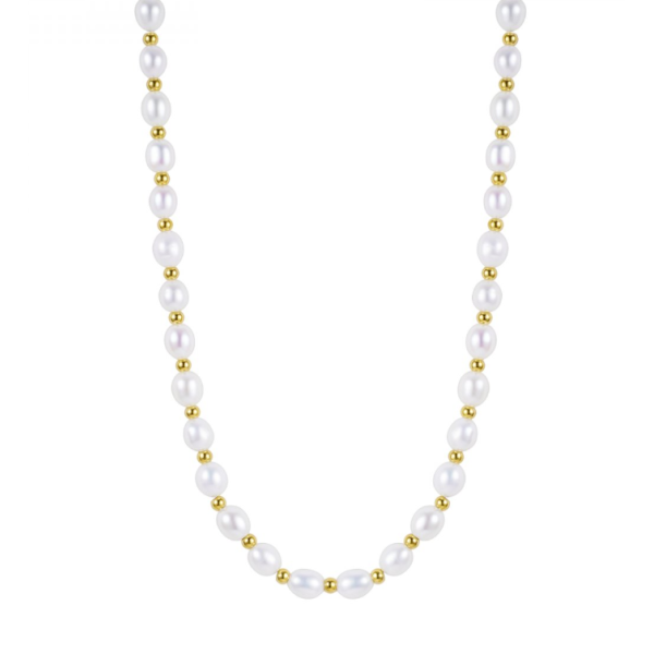 Pearl Collier Necklace Gold