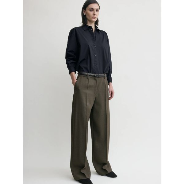 Wide Tailored Trousers Forest