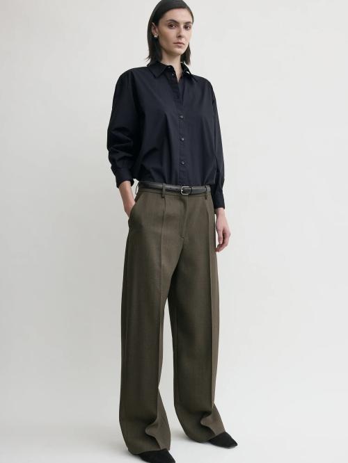 Wide Tailored Trousers Forest