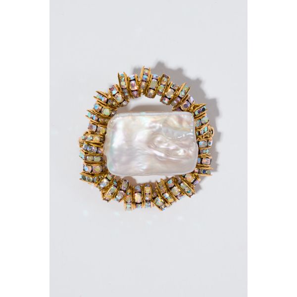 MINI PARIS BROOCH GOLD 