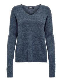 Only Camilla v-hals strikkegenser