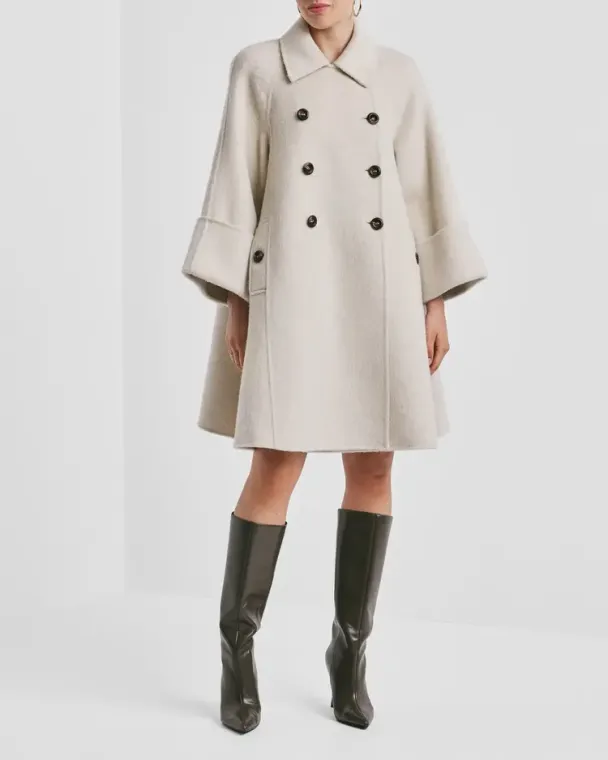 Tailored Coat - Vintage White - Image 2