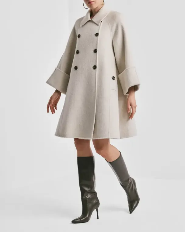 Tailored Coat - Vintage White - Image 4