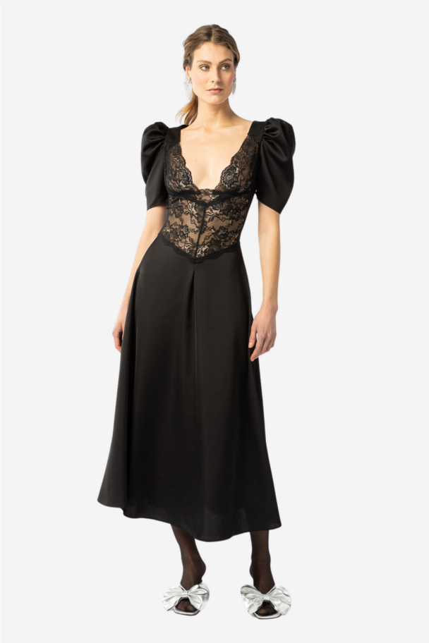 Francis Lace Maxi Dress - Black - Image 2