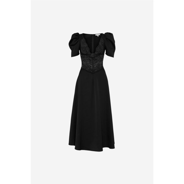Francis Lace Maxi Dress - Black