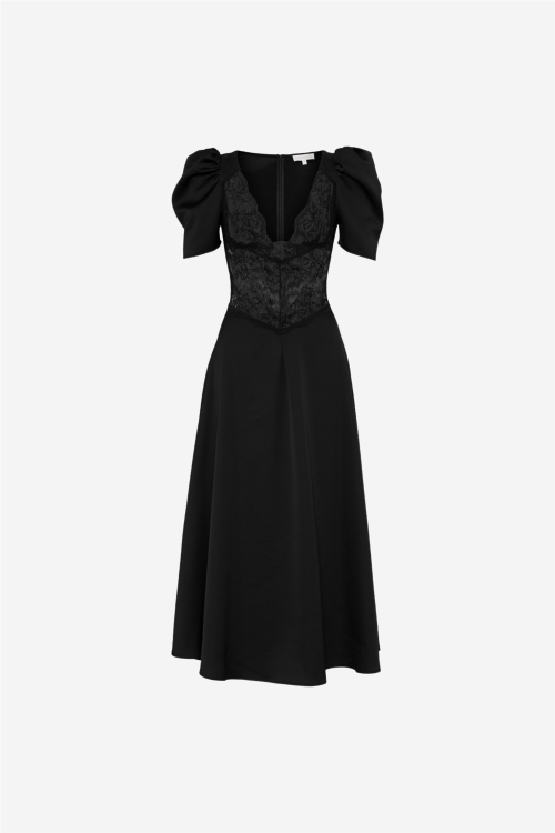 Francis Lace Maxi Dress - Black