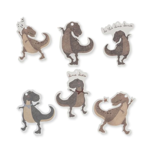Gift Tags 12pk, Dino - Konges Sløjd