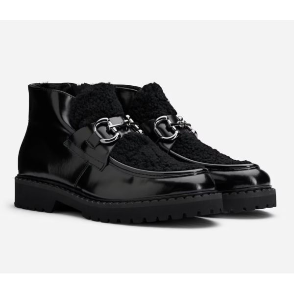 High Black Shoe Buckle Loafer - Sankar Black 1132VA      |      High Shoe Buckle Loafer - Sankar Black 1132VA fra Laura Bellariva