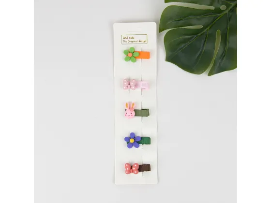 Toddler hårspenner 5pk - Green