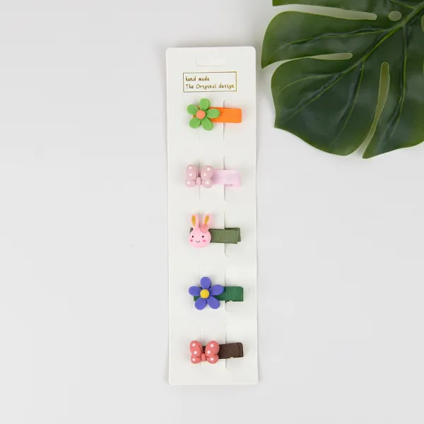 Toddler hårspenner 5pk - Green