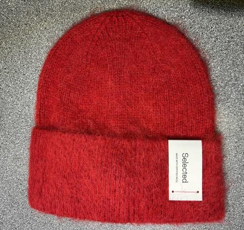Fiona Red Alpaca Beanie