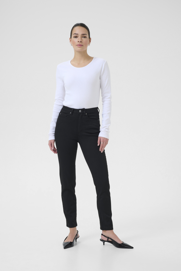 KAwillow HW Slim Fit Jeans Svart - Image 1