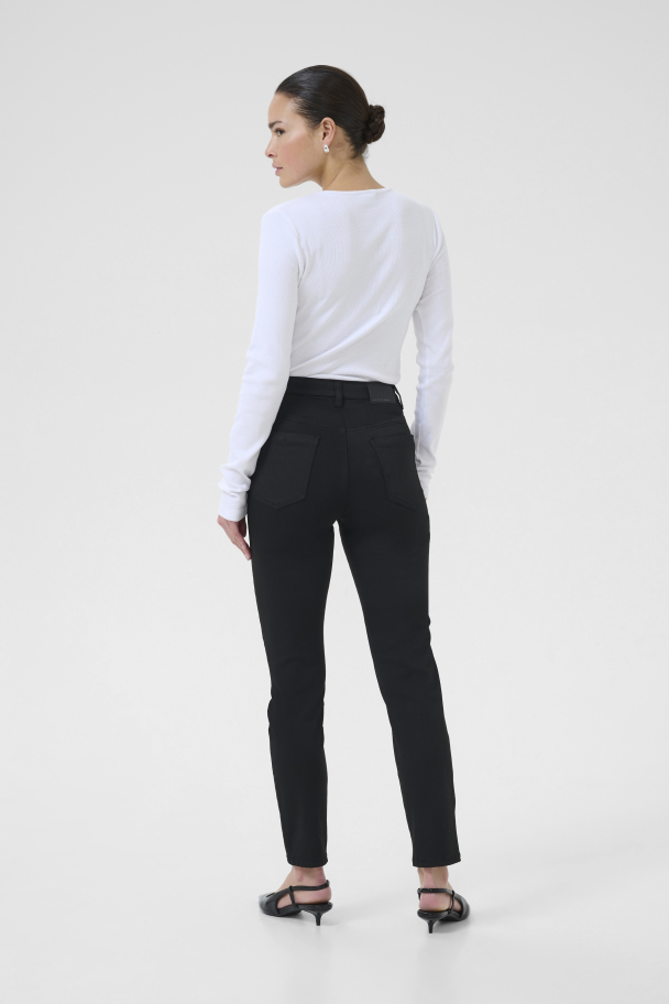 KAwillow HW Slim Fit Jeans Svart - Image 3