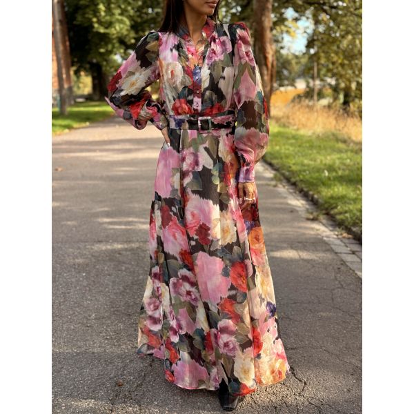 Organza Belt Dress -  Winter Breeze 