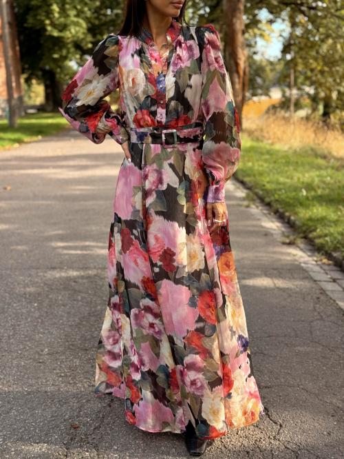 Organza Belt Dress -  Winter Breeze 