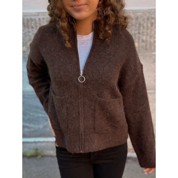 Sia Ras Zipper Cardigan - Delicioso 