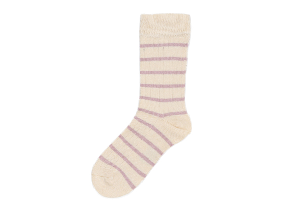 Bamboo Socks, Stripes Rose/Off White - MiniPop®