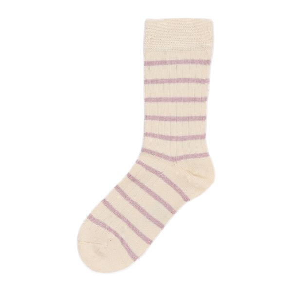 Bamboo Socks, Stripes Rose/Off White - MiniPop®