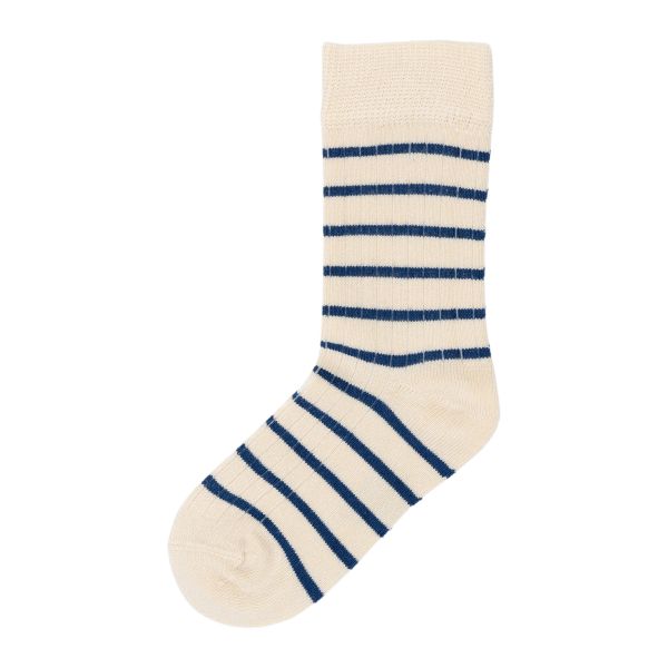 Bamboo Socks, Stripes Deep Cobalt/Off White - MiniPop®
